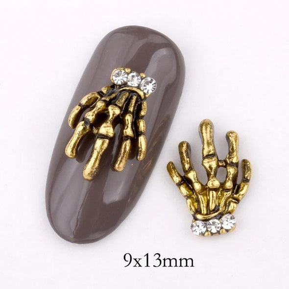 Hand Skeleton Nail Ornaments