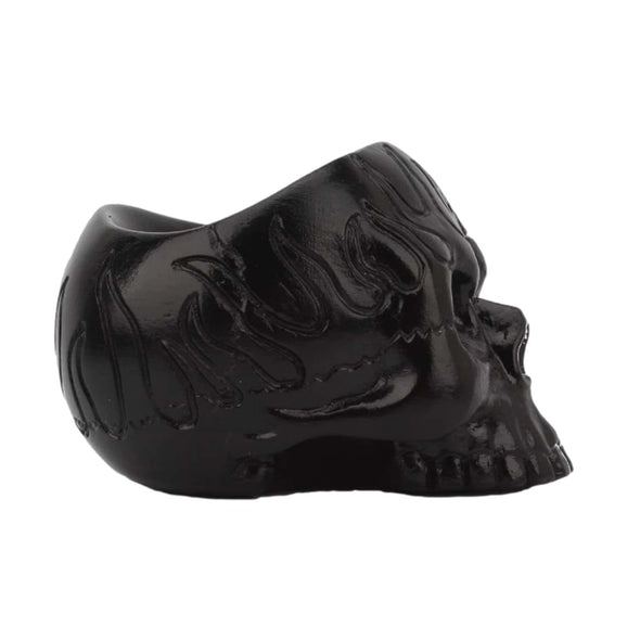 Black Skull Candle Holder