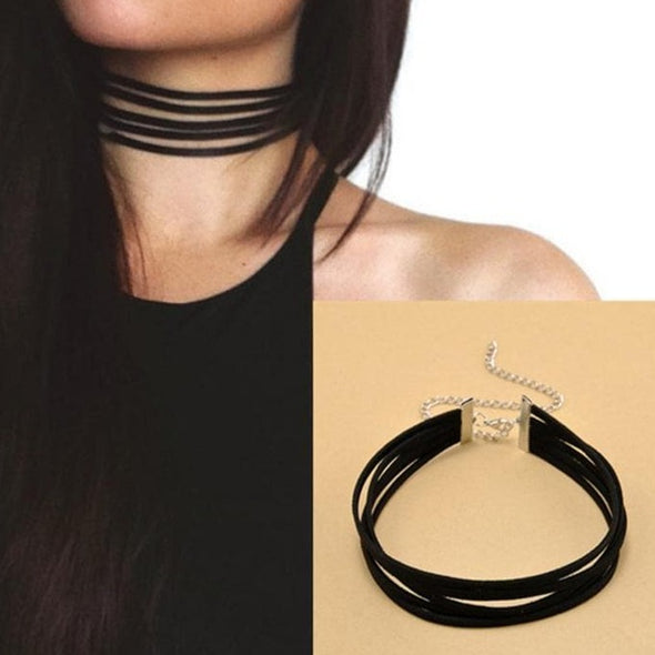 Masochism Black Velvet Choker Necklace