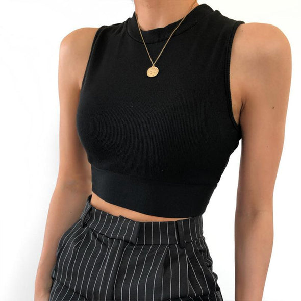 Reckless Babe Backless Crop Top