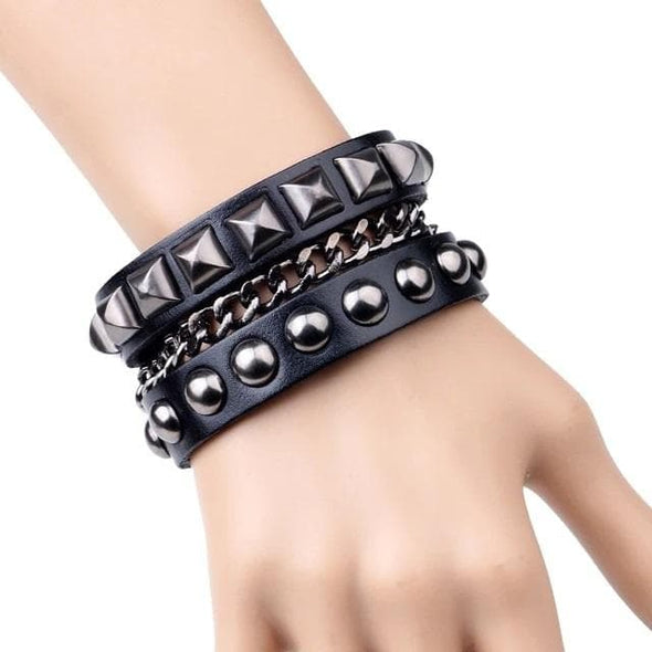 Holy Terror Leather Cuff Bracelet