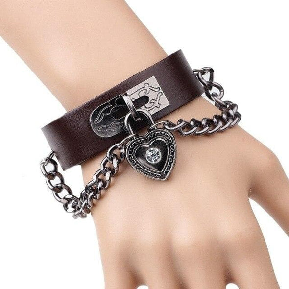 Holy Terror Leather Cuff Bracelet