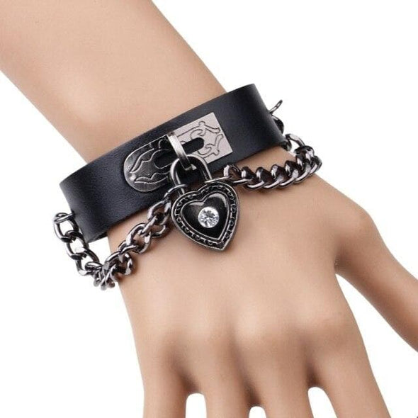 Holy Terror Leather Cuff Bracelet