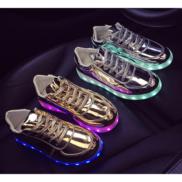 Classic and Metallic Glow Shoes