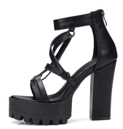 Rome Gladiator Gothic Sandals Platform