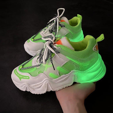 Neon Glow Back Sneakers