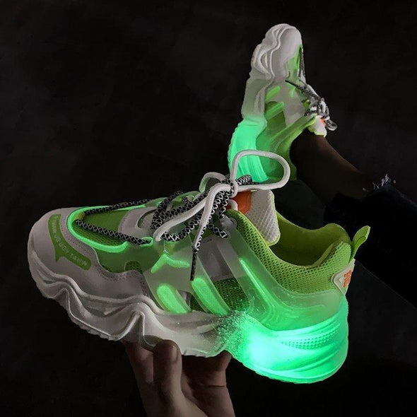 Neon Glow Back Sneakers